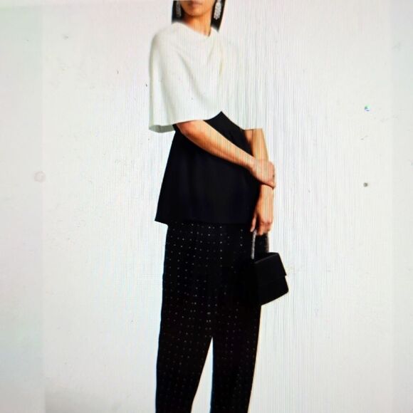 Lela rose  capelet Crepe peplum top size 8 - Picture 1 of 11